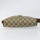 GUCCI GG Supreme Web Sherry Line Shoulder Bag PVC Beige 156 02 089 Auth 154429-9