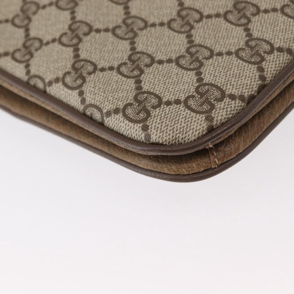 GUCCI GG Supreme Shoulder Bag PVC Beige Gold 904 02 025 Auth 154431