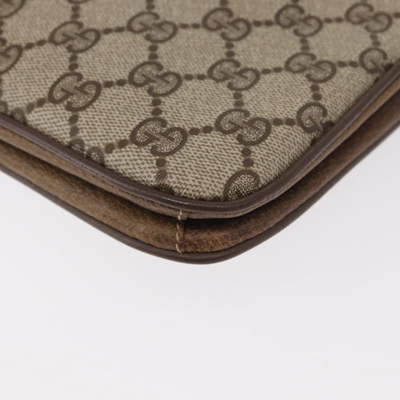 GUCCI GG Supreme Shoulder Bag PVC Beige Gold 904 02 025 Auth 154431