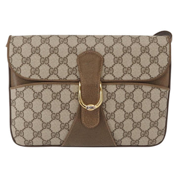 GUCCI GG Supreme Shoulder Bag PVC Beige Gold 904 02 025 Auth 154431 - 0