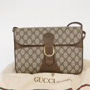 GUCCI GG Supreme Shoulder Bag PVC Beige Gold 904 02 025 Auth 154431-22