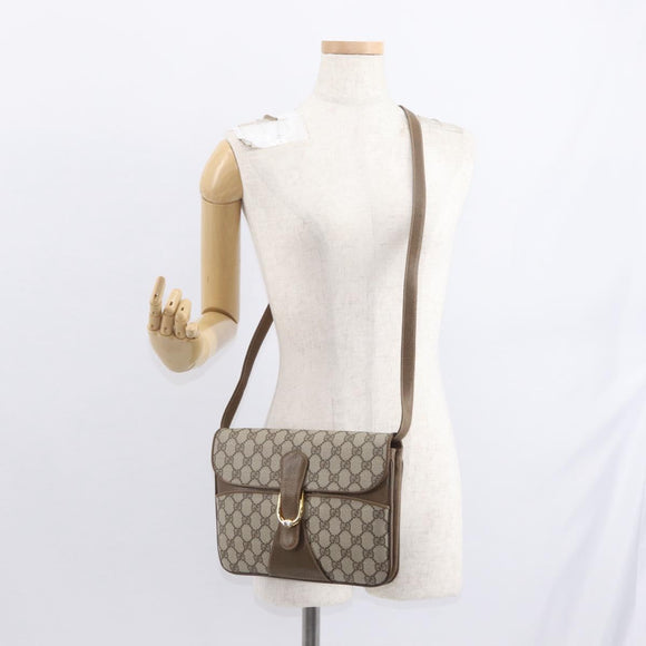 GUCCI GG Supreme Shoulder Bag PVC Beige Gold 904 02 025 Auth 154431