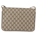 GUCCI GG Supreme Shoulder Bag PVC Beige Gold 904 02 025 Auth 154431-3