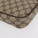 GUCCI GG Supreme Clutch Bag PVC Leather Beige Gold Auth 154432-10