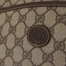 GUCCI GG Supreme Clutch Bag PVC Leather Beige Gold Auth 154432-13