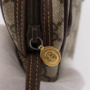 GUCCI GG Supreme Clutch Bag PVC Leather Beige Gold Auth 154432-14