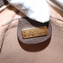 GUCCI GG Supreme Clutch Bag PVC Leather Beige Gold Auth 154432-15