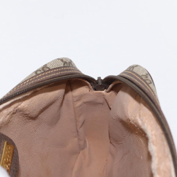 GUCCI GG Supreme Clutch Bag PVC Leather Beige Gold Auth 154432