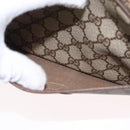 GUCCI GG Supreme Clutch Bag PVC Leather Beige Gold Auth 154432-19