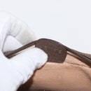 GUCCI GG Supreme Clutch Bag PVC Leather Beige Gold Auth 154432-20