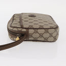 GUCCI GG Supreme Clutch Bag PVC Leather Beige Gold Auth 154432-5