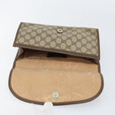 GUCCI GG Supreme Web Sherry Line Bag PVC Beige Gold 156 01 030 Auth 154433-13