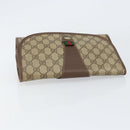GUCCI GG Supreme Web Sherry Line Bag PVC Beige Gold 156 01 030 Auth 154433-6