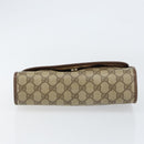 GUCCI GG Supreme Web Sherry Line Bag PVC Beige Gold 156 01 030 Auth 154433-7