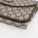 GUCCI GG Plus Supreme Shoulder Bag PVC Beige Gold Auth 154434-10