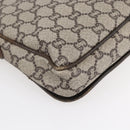 GUCCI GG Plus Supreme Shoulder Bag PVC Beige Gold Auth 154434-13