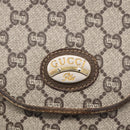 GUCCI GG Plus Supreme Shoulder Bag PVC Beige Gold Auth 154434-14