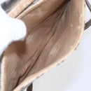 GUCCI GG Plus Supreme Shoulder Bag PVC Beige Gold Auth 154434-22