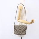 GUCCI GG Plus Supreme Shoulder Bag PVC Beige Gold Auth 154434-23