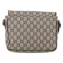 GUCCI GG Plus Supreme Shoulder Bag PVC Beige Gold Auth 154434-3