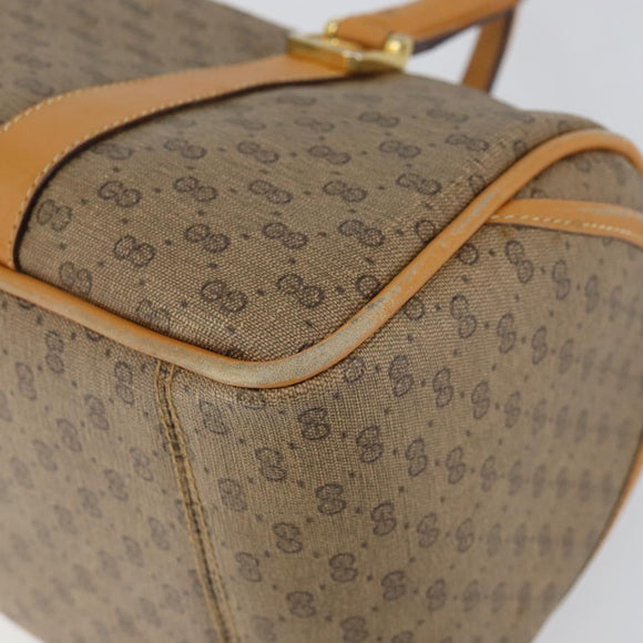 GUCCI Micro GG Supreme Hand Bag PVC Beige Gold 000 58 0040 Auth 154435