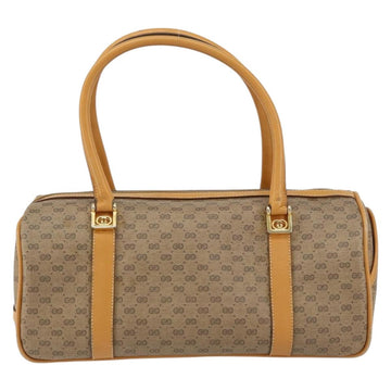 GUCCI Micro GG Supreme Hand Bag PVC Beige Gold 000 58 0040 Auth 154435 - 0