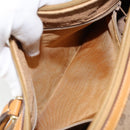 GUCCI Micro GG Supreme Hand Bag PVC Beige Gold 000 58 0040 Auth 154435-20