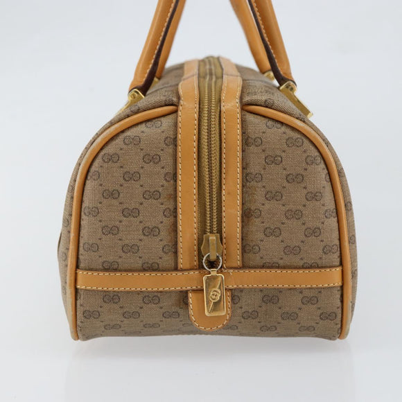 GUCCI Micro GG Supreme Hand Bag PVC Beige Gold 000 58 0040 Auth 154435