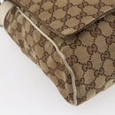 GUCCI GG Canvas Shoulder Bag Beige Silver 146236 Auth 154436-14