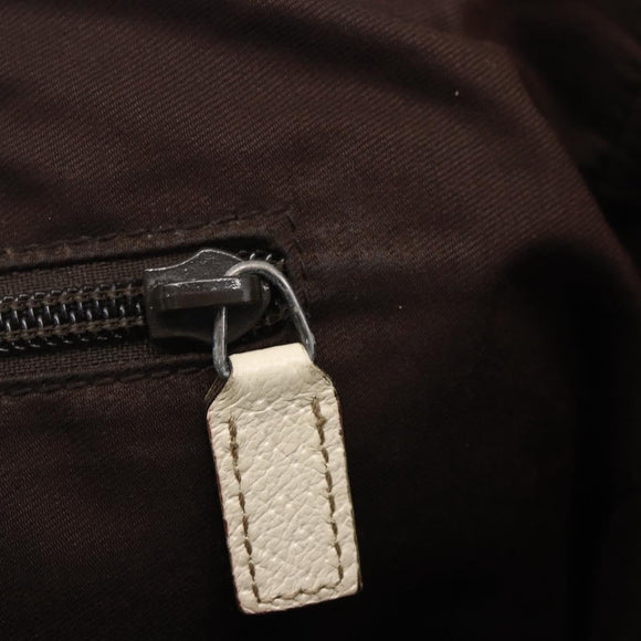 GUCCI GG Canvas Shoulder Bag Beige Silver 146236 Auth 154436