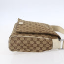 GUCCI GG Canvas Shoulder Bag Beige Silver 146236 Auth 154436-4