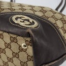 GUCCI GG Canvas Tote Bag Beige Gold 169946 Auth 154437-10