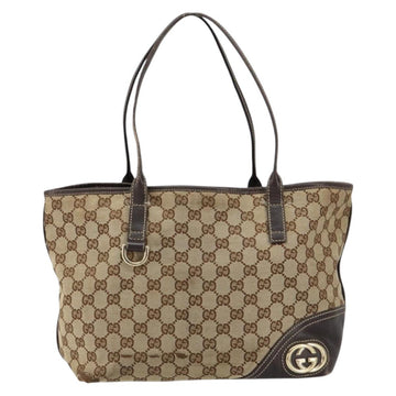 GUCCI GG Canvas Tote Bag Beige Gold 169946 Auth 154437 - 0