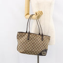 GUCCI GG Canvas Tote Bag Beige Gold 169946 Auth 154437-23