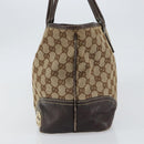 GUCCI GG Canvas Tote Bag Beige Gold 169946 Auth 154437-4