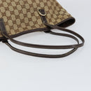 GUCCI GG Canvas Tote Bag Beige Gold 169946 Auth 154437-7