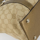 GUCCI GG Canvas Tote Bag Beige Gold 141470 Auth 154438-15