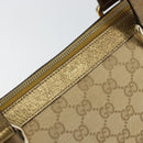 GUCCI GG Canvas Tote Bag Beige Gold 141470 Auth 154438-9