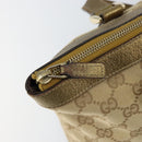 GUCCI GG Canvas Tote Bag Beige Gold 141470 Auth 154438-19