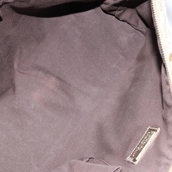 GUCCI GG Canvas Tote Bag Beige Gold 141470 Auth 154438