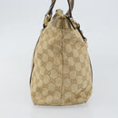 GUCCI GG Canvas Tote Bag Beige Gold 141470 Auth 154438-4