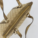 GUCCI GG Canvas Tote Bag Beige Gold 141470 Auth 154438-6