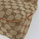 GUCCI GG Canvas Tote Bag Beige Silver 121023 Auth 154440-12
