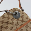 GUCCI GG Canvas Tote Bag Beige Silver 121023 Auth 154440-15