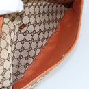 GUCCI GG Canvas Tote Bag Beige Silver 121023 Auth 154440-22