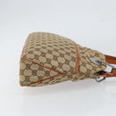 GUCCI GG Canvas Tote Bag Beige Silver 121023 Auth 154440-4