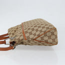 GUCCI GG Canvas Tote Bag Beige Silver 121023 Auth 154440-5