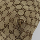 GUCCI GG Canvas Web Sherry Line Shoulder Bag Beige Silver 189751 Auth 154441-8