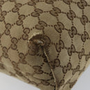 GUCCI GG Canvas Web Sherry Line Shoulder Bag Beige Silver 189751 Auth 154441-15