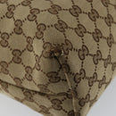 GUCCI GG Canvas Web Sherry Line Shoulder Bag Beige Silver 189751 Auth 154441-17